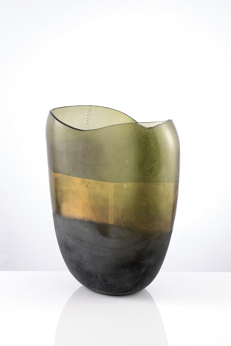 Vaso Murano in Vetro Verde