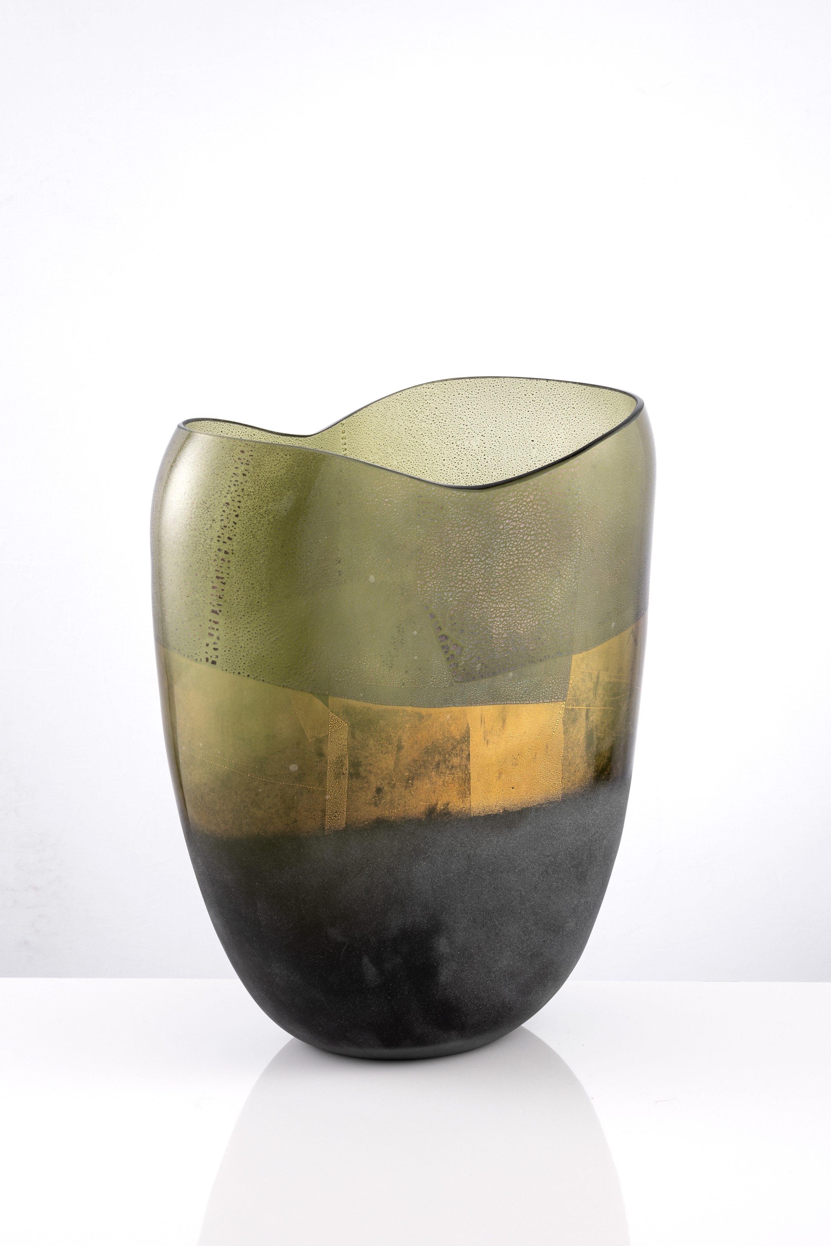 Vaso Murano in Vetro Verde