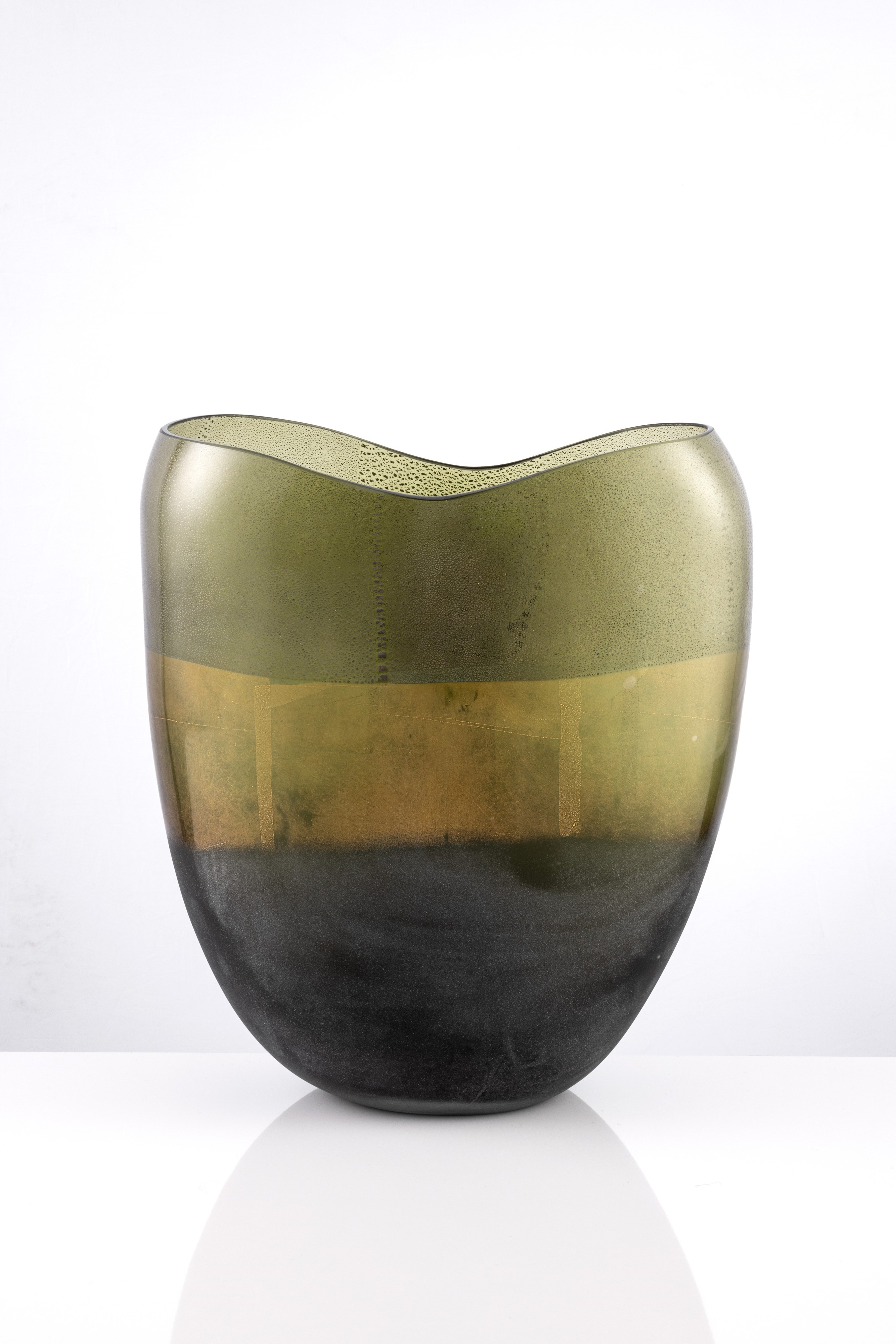 Vaso Murano in Vetro Verde