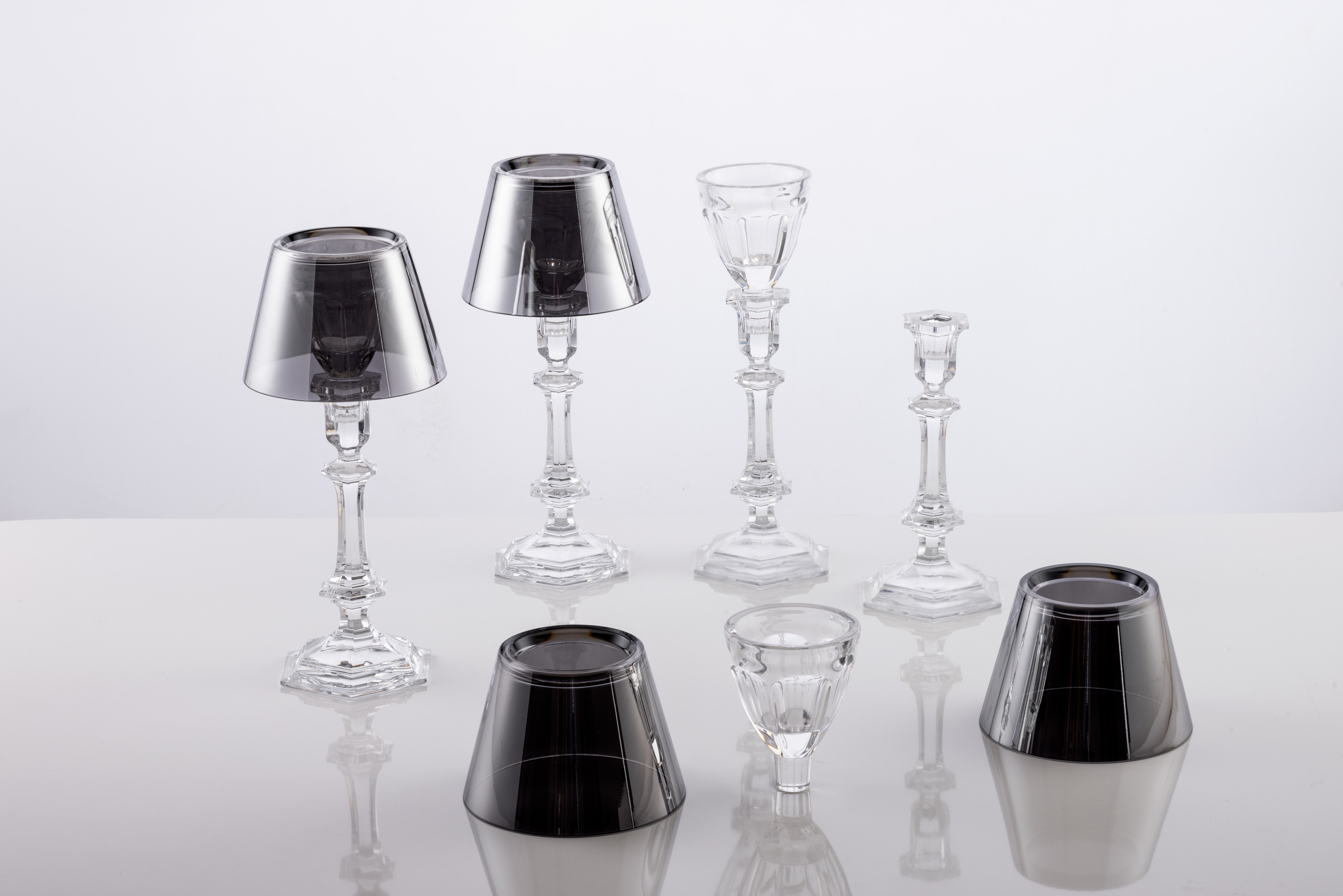 Quattro Candelieri in Cristallo Baccarat 'harcourt My Fire'