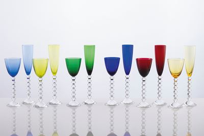Dodici Bicchieri in Cristallo Colorato Baccarat "Véga"