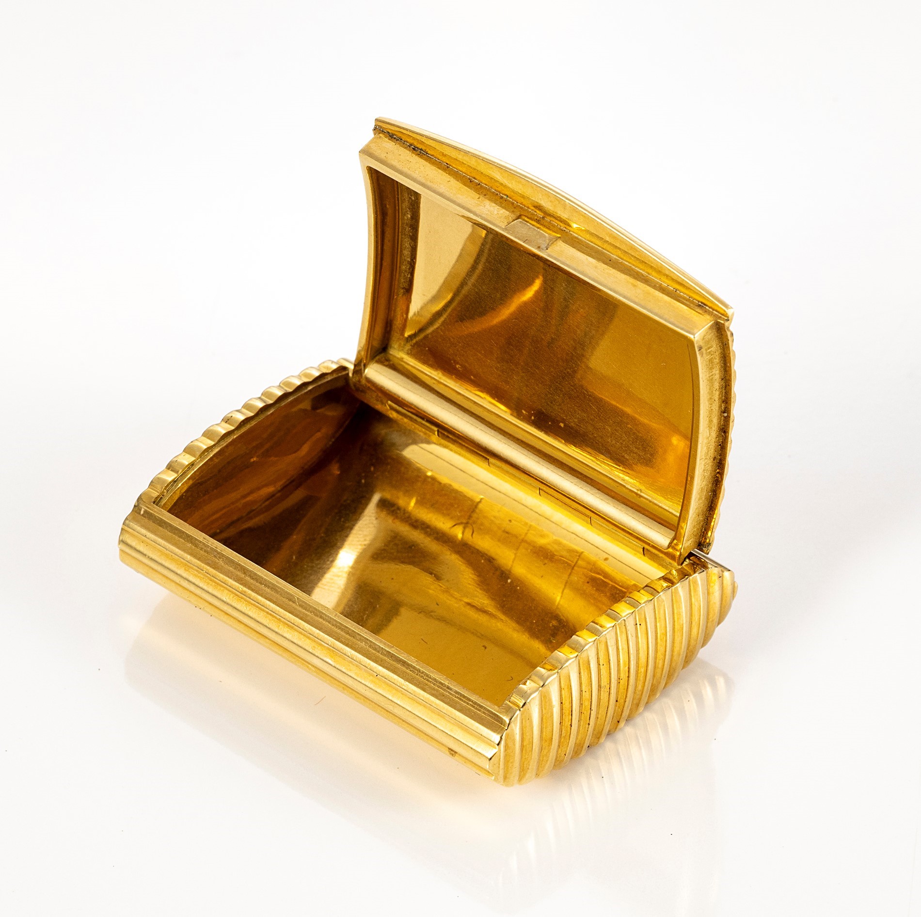 Portapillole Rettangolare in Oro Giallo