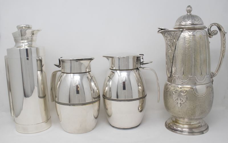 Quattro Thermos in Metallo Argentato