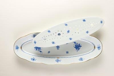 Pesciera in Porcellana Herend "apponyi Blu"