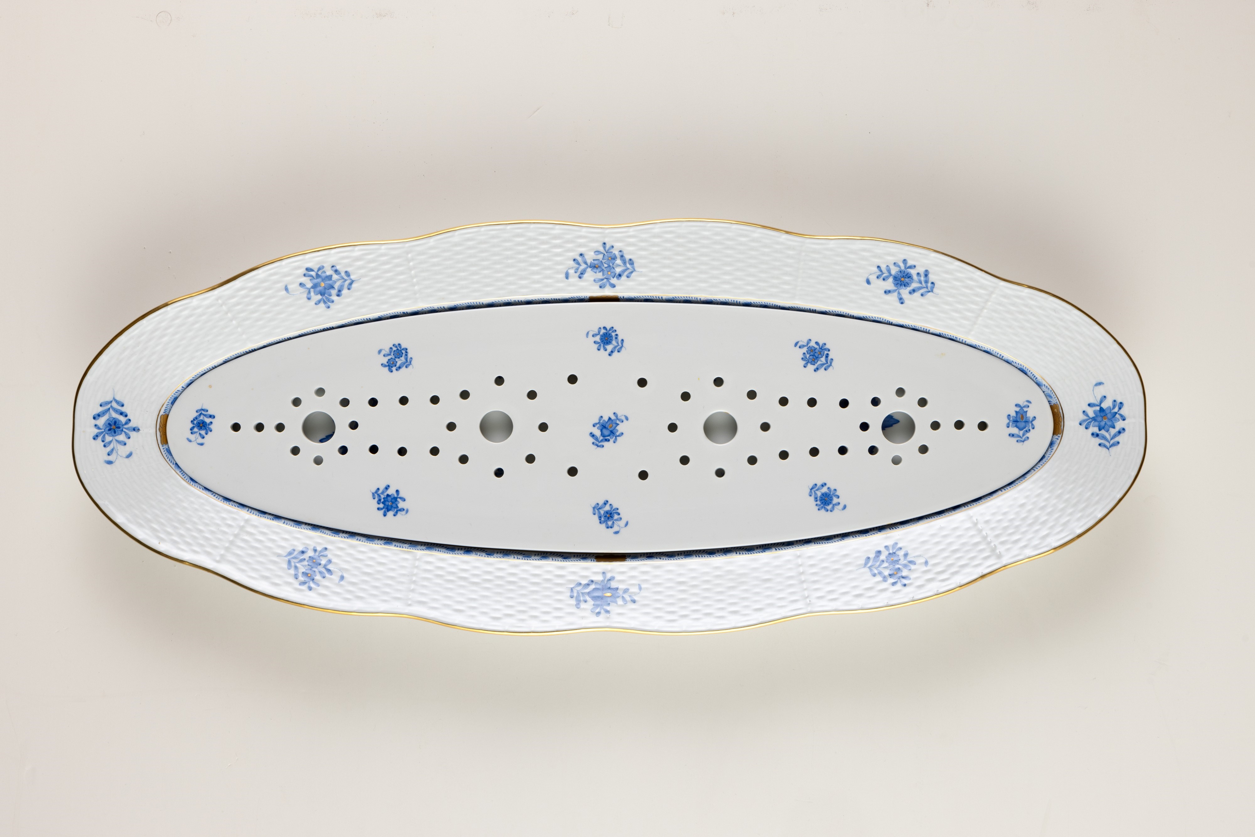 Pesciera in Porcellana Herend "apponyi Blu"