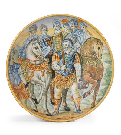 Coppa Istoriata in Maiolica Policroma