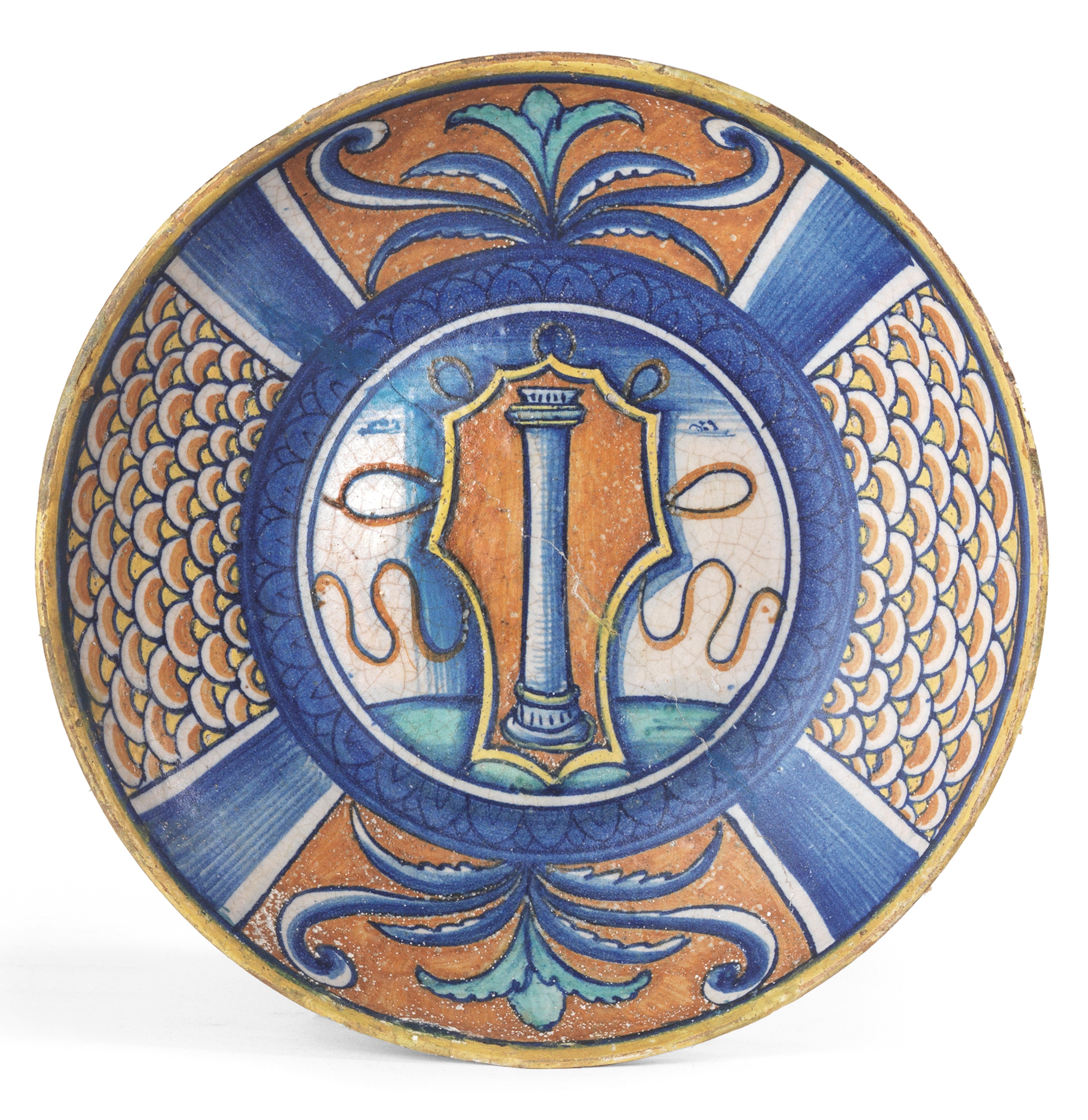 Due Coppe in Maiolica Policroma