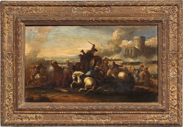 Scuola emiliana del XVII secolo - Battaglia