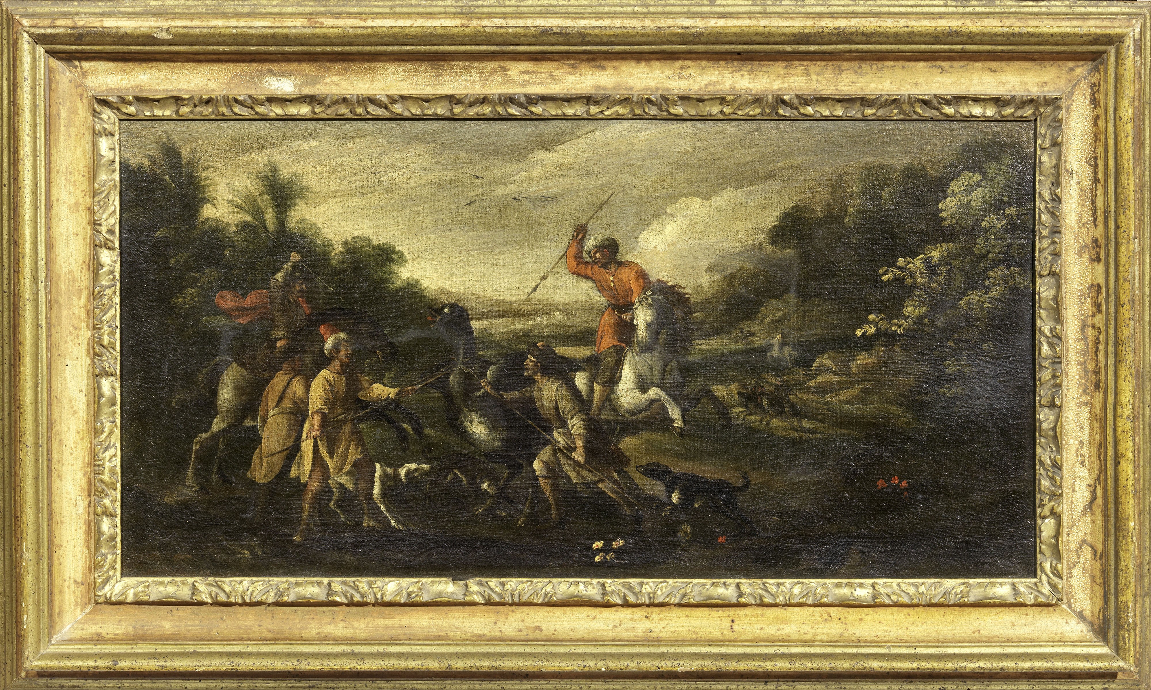 «Scena di caccia allo struzzo in costume alla turca» e «Scena di caccia al leone in costume alla ...