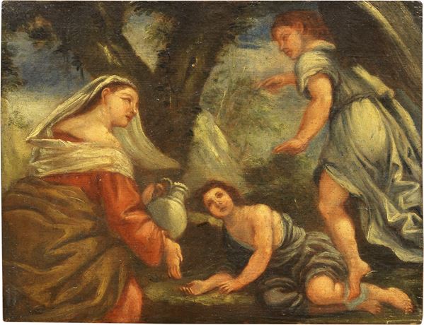 Scuola emiliana del XVII secolo - Agar e l'Angelo