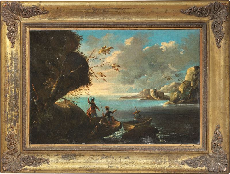 Marina con partenza di armigeri