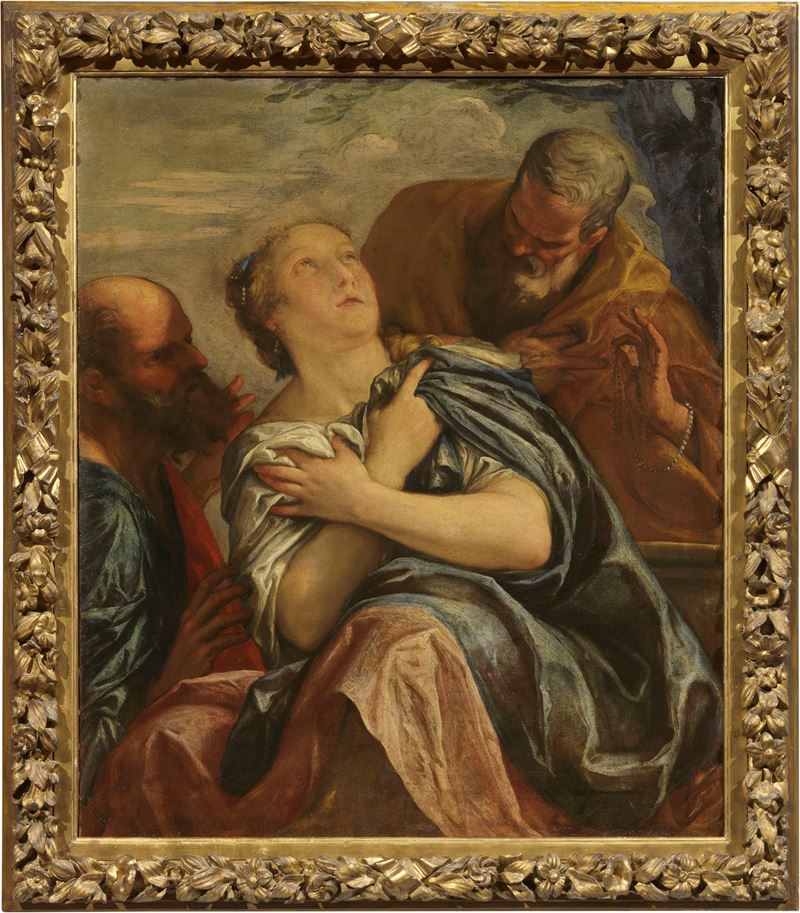 Scuola Veneta Inizio XVII Secolo - Susanna e i Vecchioni