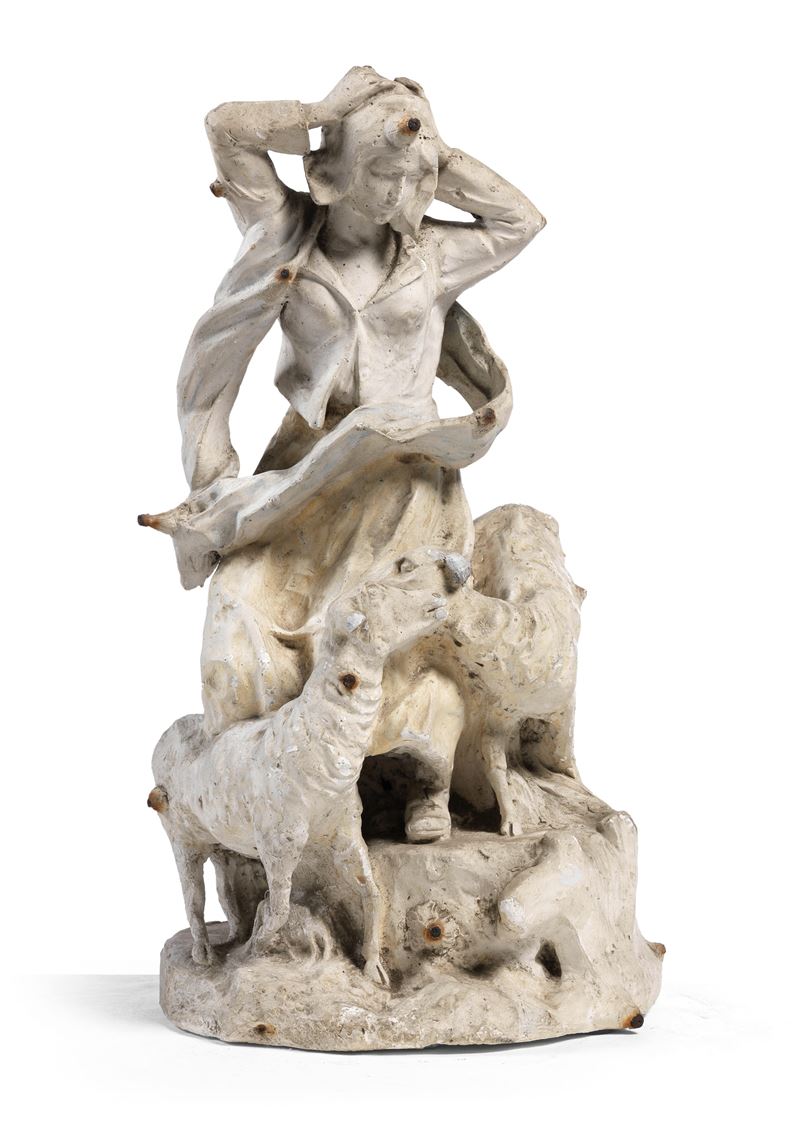 Ignoto Scultore Fine XIX Secolo - Pastorella