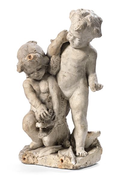 Due Putti su un Delfino