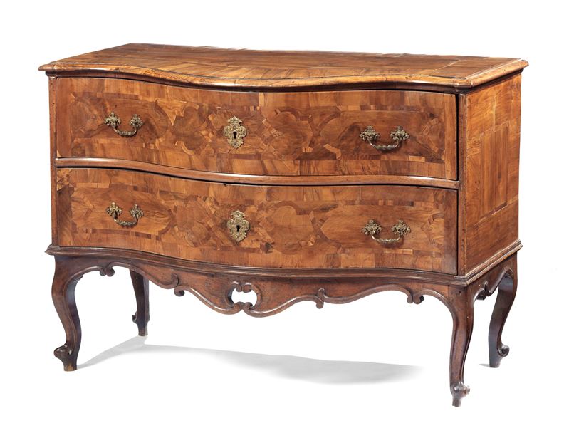 Commode Lastronata in Legno di Noce