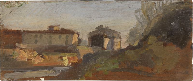 Pietro Annigoni - Villaggio Messicano con Contadini