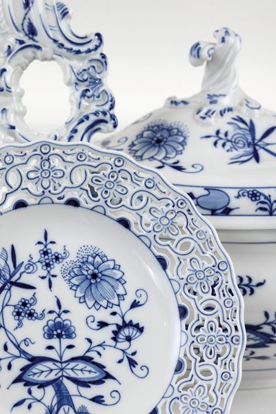 Servizio da Tavola in Porcellana Meissen "zwiebelmuster"