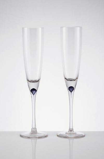 Sei Flûte da Champagne in Vetro Incolore