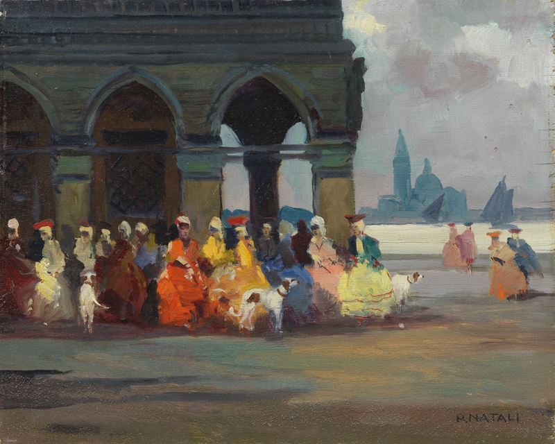 Renato Natali - Davanti a Palazzo Ducale, Venezia