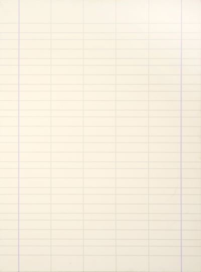 Foglio di quaderno, olio su tela