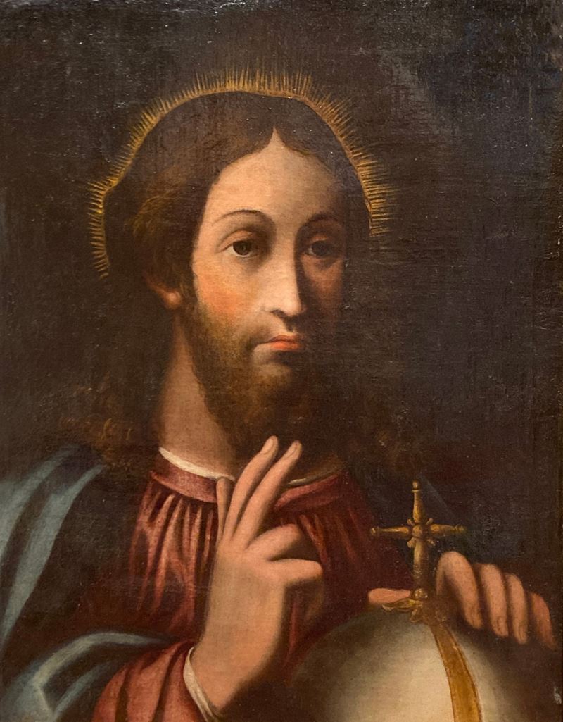 Scuola Spagnola Fine XVIII Secolo - Salvator Mundi