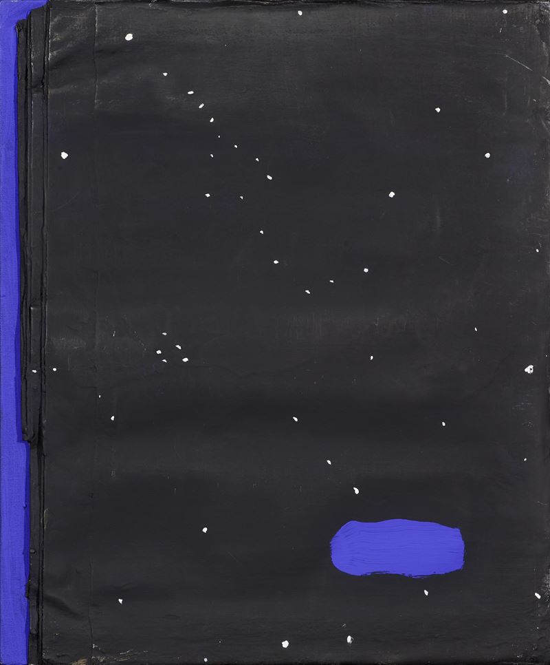 Cesare Berlingeri - Piccola notte, tecnica mista su tela ripiegata