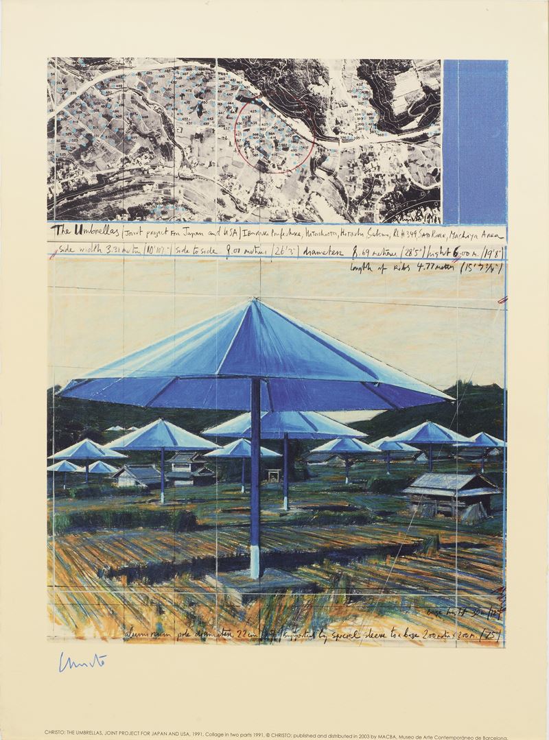 Christo Javacheff Christo - The Umbrellas, Joint Project For Japan And Usa