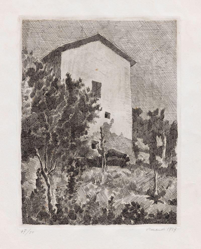Giorgio Morandi - Paesaggio (casa a Grizzana)