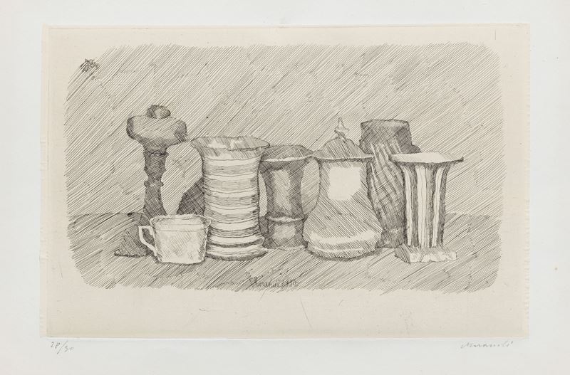 Giorgio Morandi - Natura Morta con la Tazzina Bianca a Sinistra