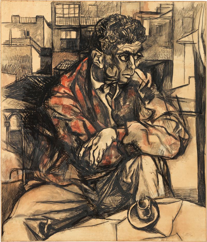 Renato Guttuso - Rocco e Finestra (rocco e Case di S. Pietro in Vincoli)