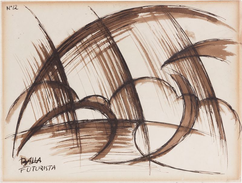 Giacomo Balla - Linea di Velocità + Paesaggio