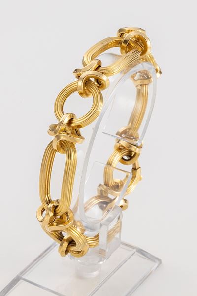 Bracciale a Maglie in Oro Giallo