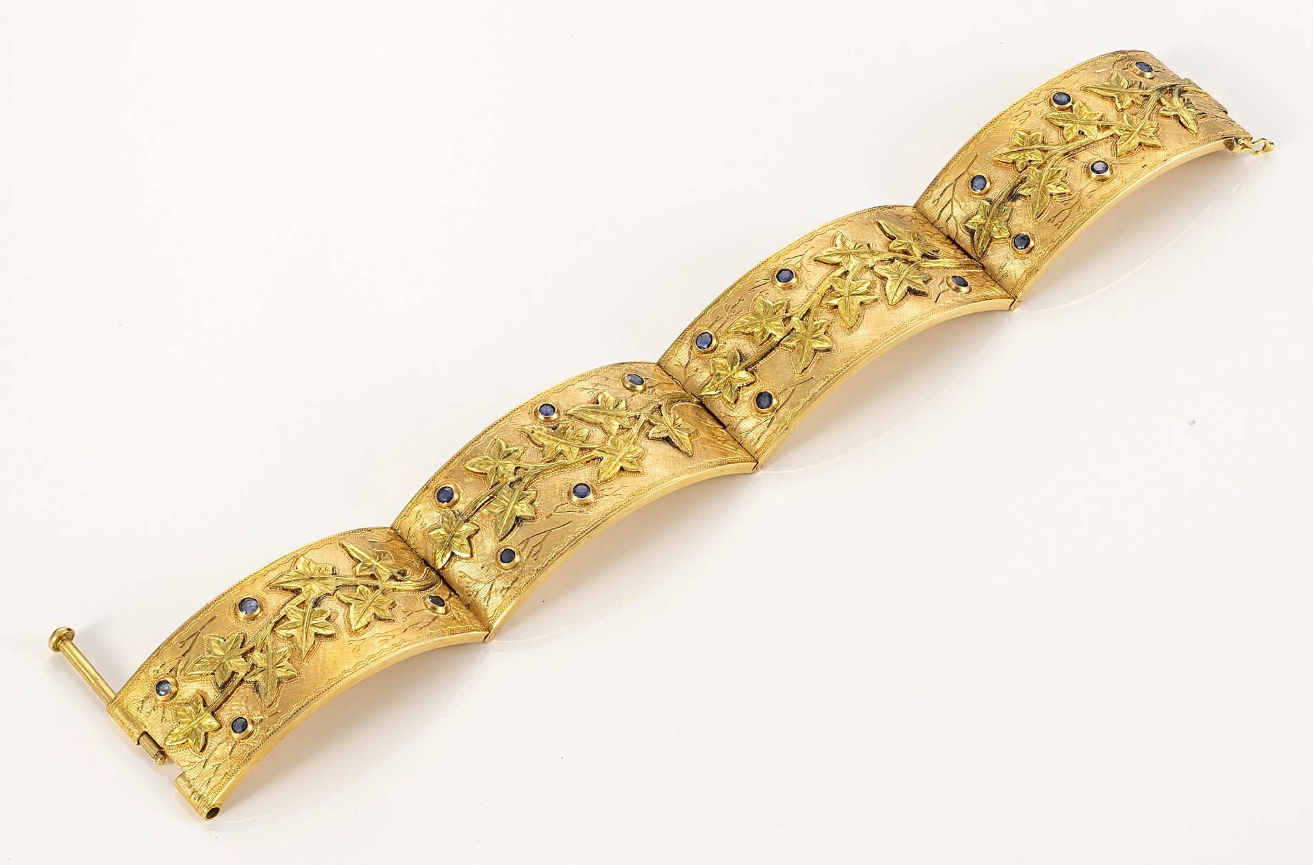 Bracciale Semirigido a Fascia in Oro Rosso e Giallo