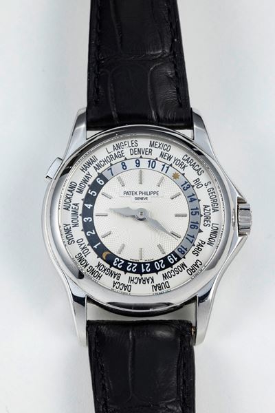 Patek Philippe Ora Universale Oro Bianco Orologio da Polso, Ref. 5110g-001, 2004