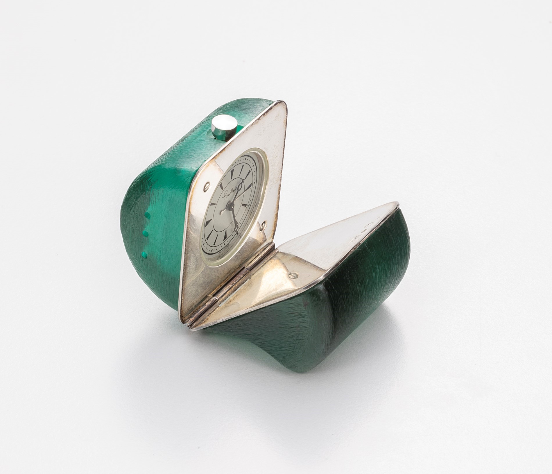 Pomellato Orologio da Tavolo in Argento Sterling e Resina Verde