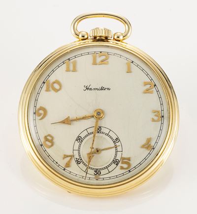 Hamilton Orologio da Tasca in Oro, Anni Quaranta