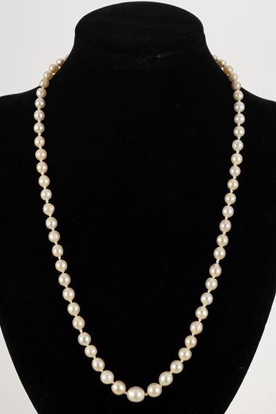 Collana di Perle Coltivate in Gradazione