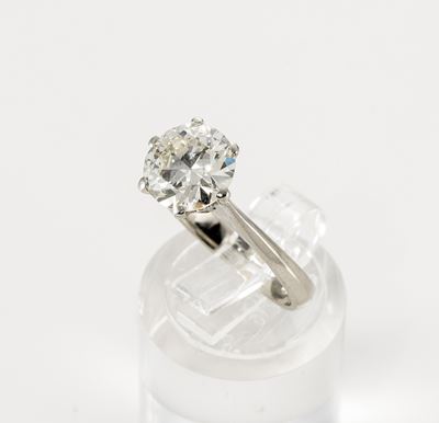 Anello in Oro Bianco e Diamante Taglio Brillante