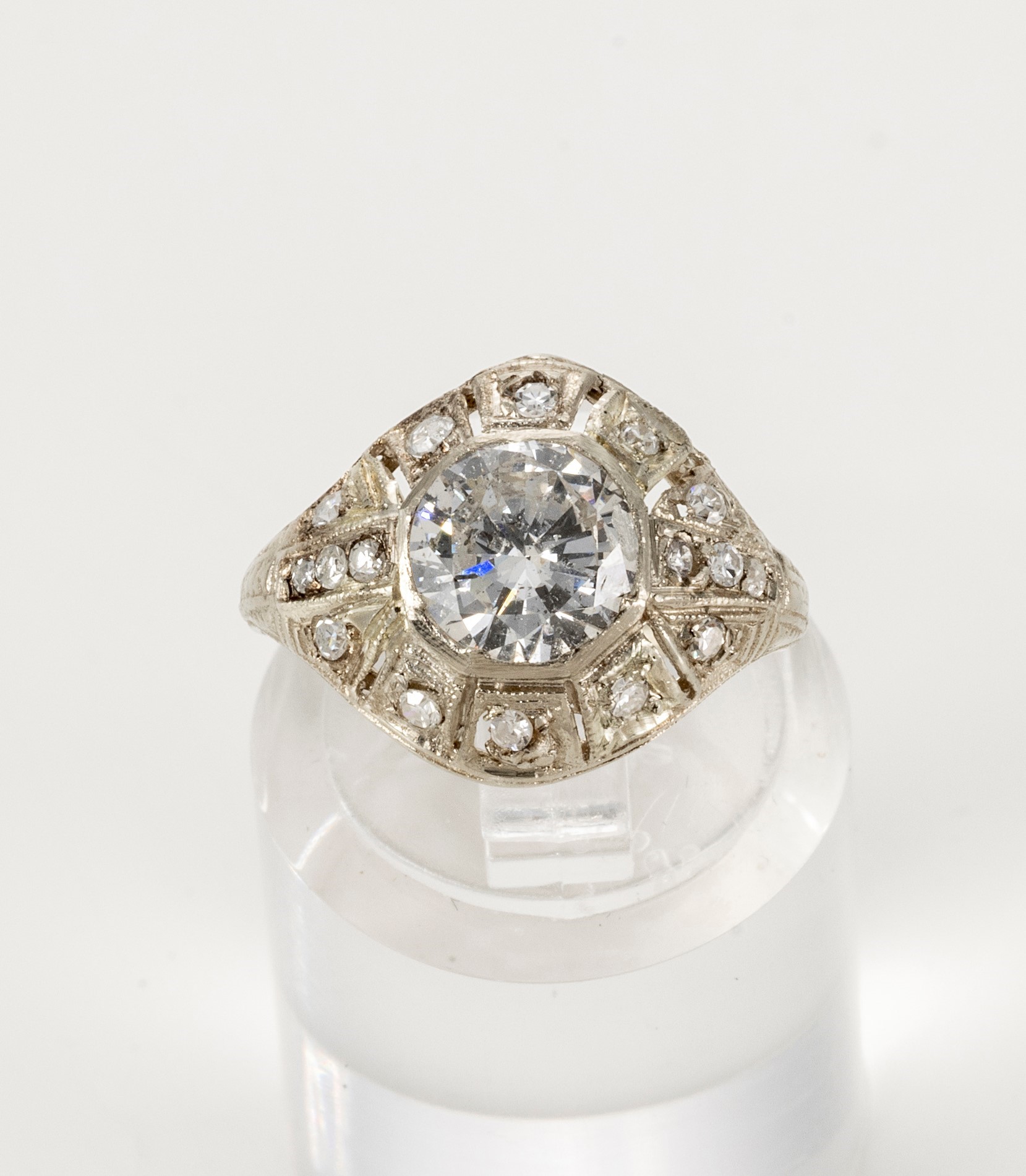 Anello in Oro Bianco e Diamante