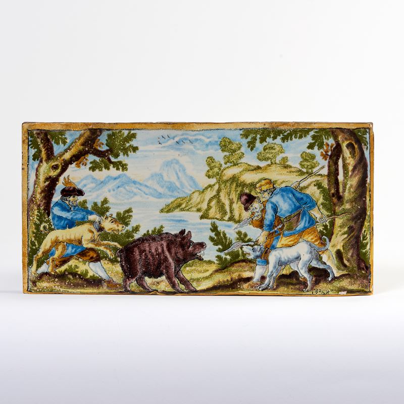 Piastrella in Maiolica Policroma