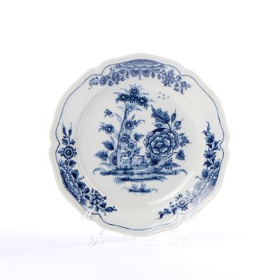 Ginori Piatto in Porcellana Bianca e Blu