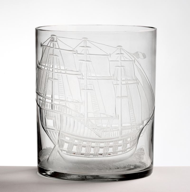 Vaso in Pasta di Vetro Trasparente