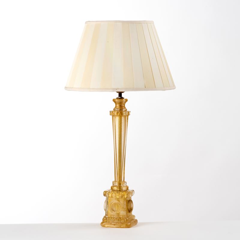 Lampada a Colonna in Vetro Soffiato