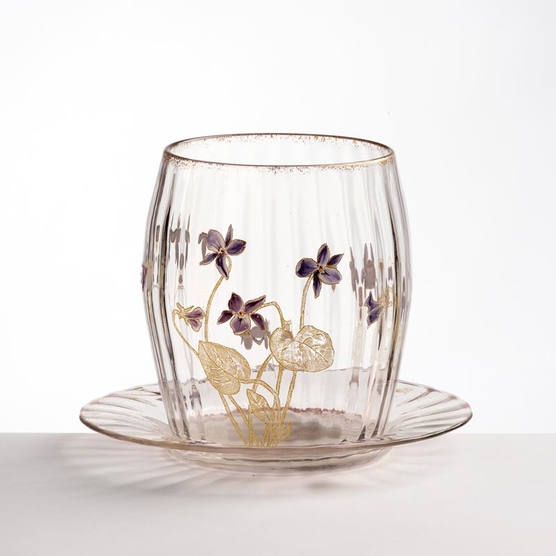 François-théodore Legras - Vaso e Piattino Mont Joye