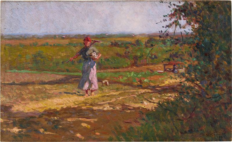 Giorgio Kienerk - Ritorno dai Campi (strada del Pozzo Virgili)