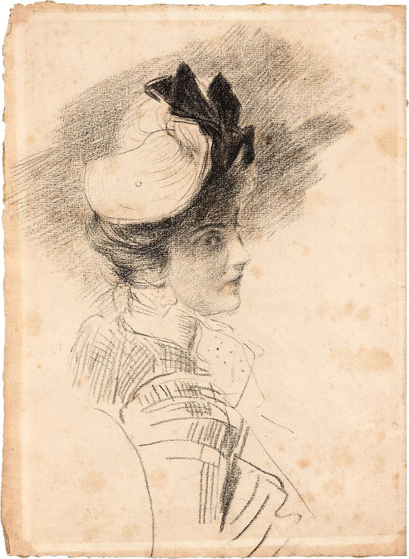 Giovanni Boldini - Testa di Signora con Cappello