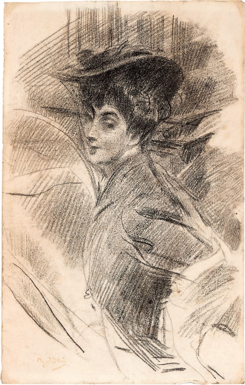 Giovanni Boldini - Signora con Cappello e Veletta