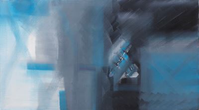 Composizione in Grigio e Azzurro