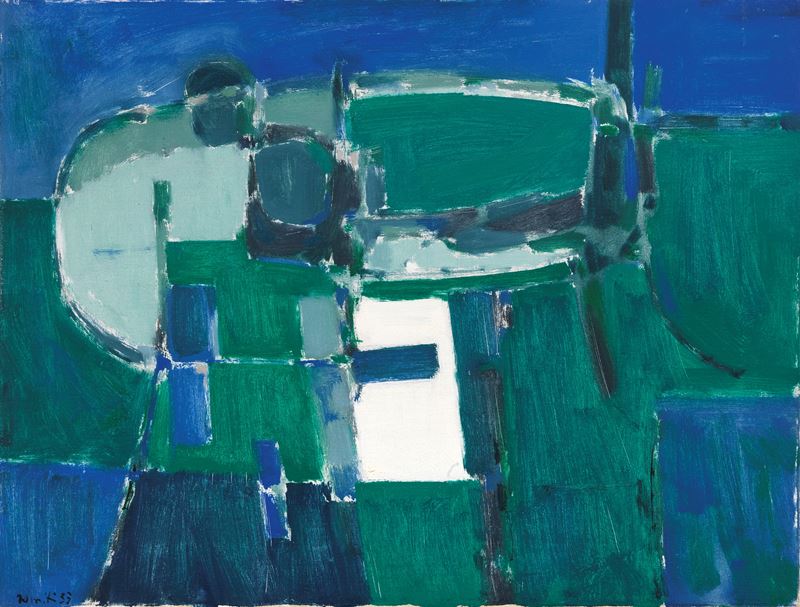 Sergio Romiti - Composizione in Verde e Azzurro