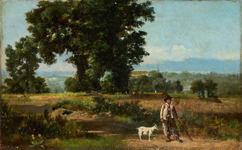 Nicola Palizzi - Paesaggio con Pastorello